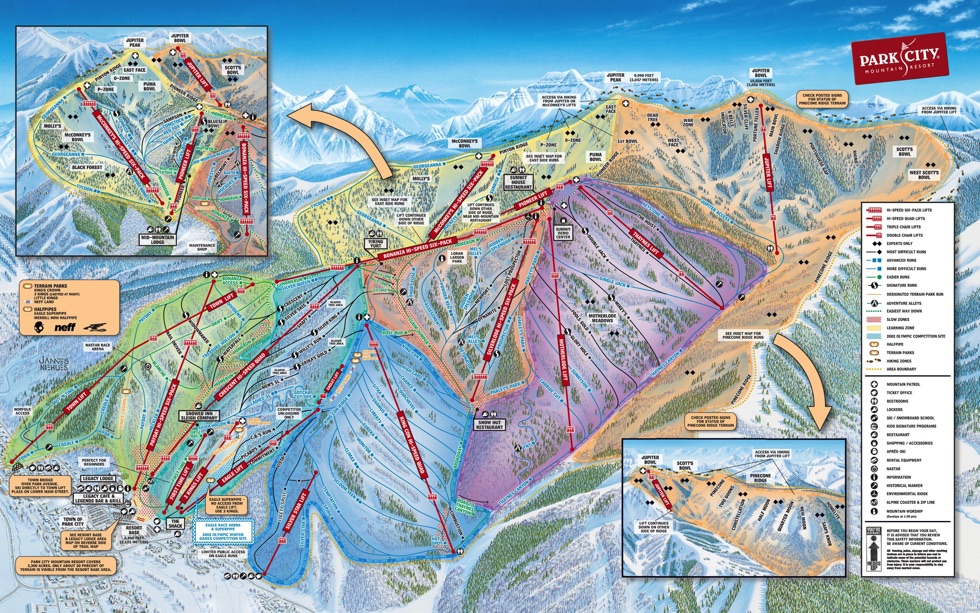 Park City Mountain Resort Trail Map Utah Ski Maps